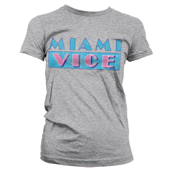 Billede af Miami Vice, Miami Vice: Distressed Logo T-shirt (Kvinder)