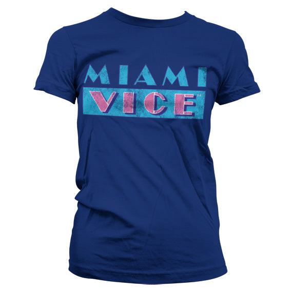 Billede af Miami Vice, Miami Vice: Distressed Logo T-shirt (Kvinder)