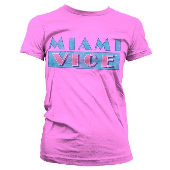 Billede af Miami Vice, Miami Vice: Distressed Logo T-shirt (Kvinder)