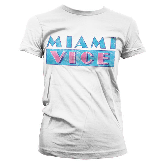 Billede af Miami Vice, Miami Vice: Distressed Logo T-shirt (Kvinder)