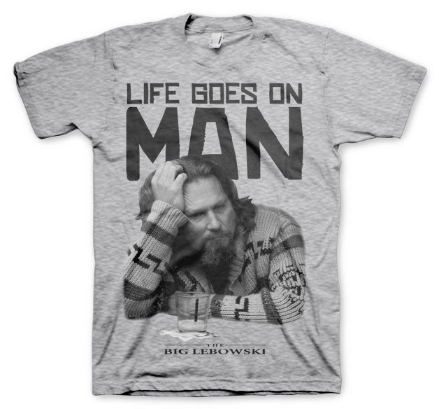 Billede af The Big Lebowski, Life Goes On Man T-Shirt