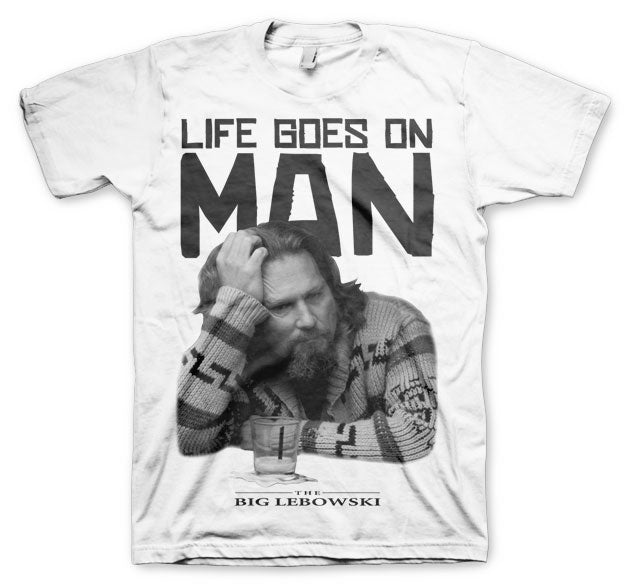 Billede af The Big Lebowski, Life Goes On Man T-Shirt