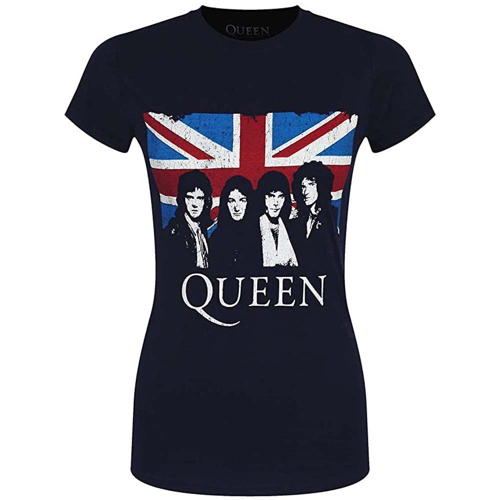 Billede af Queen Union Jack Vintage T-shirt til kvinder
