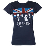Billede af Queen Vintage Union Jack T-shirt til kvinder