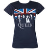 Billede af Queen Vintage Union Jack T-shirt til kvinder