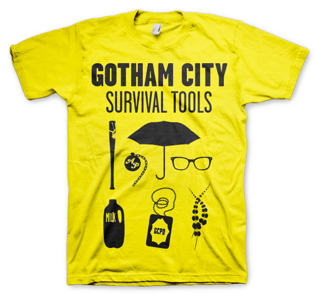 Billede af DC Comics, DC Comics: Gotham Survival Tools T-Shirt