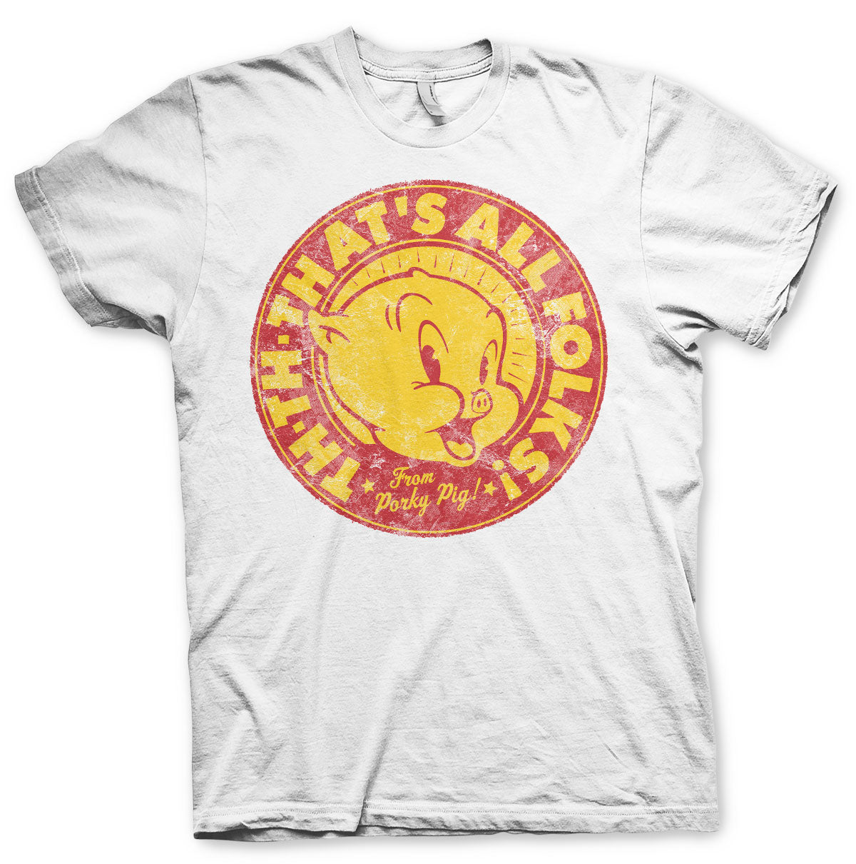 Billede af Looney Tunes, Looney Tunes: Porky Pig - That's All Folks! T-Shirt