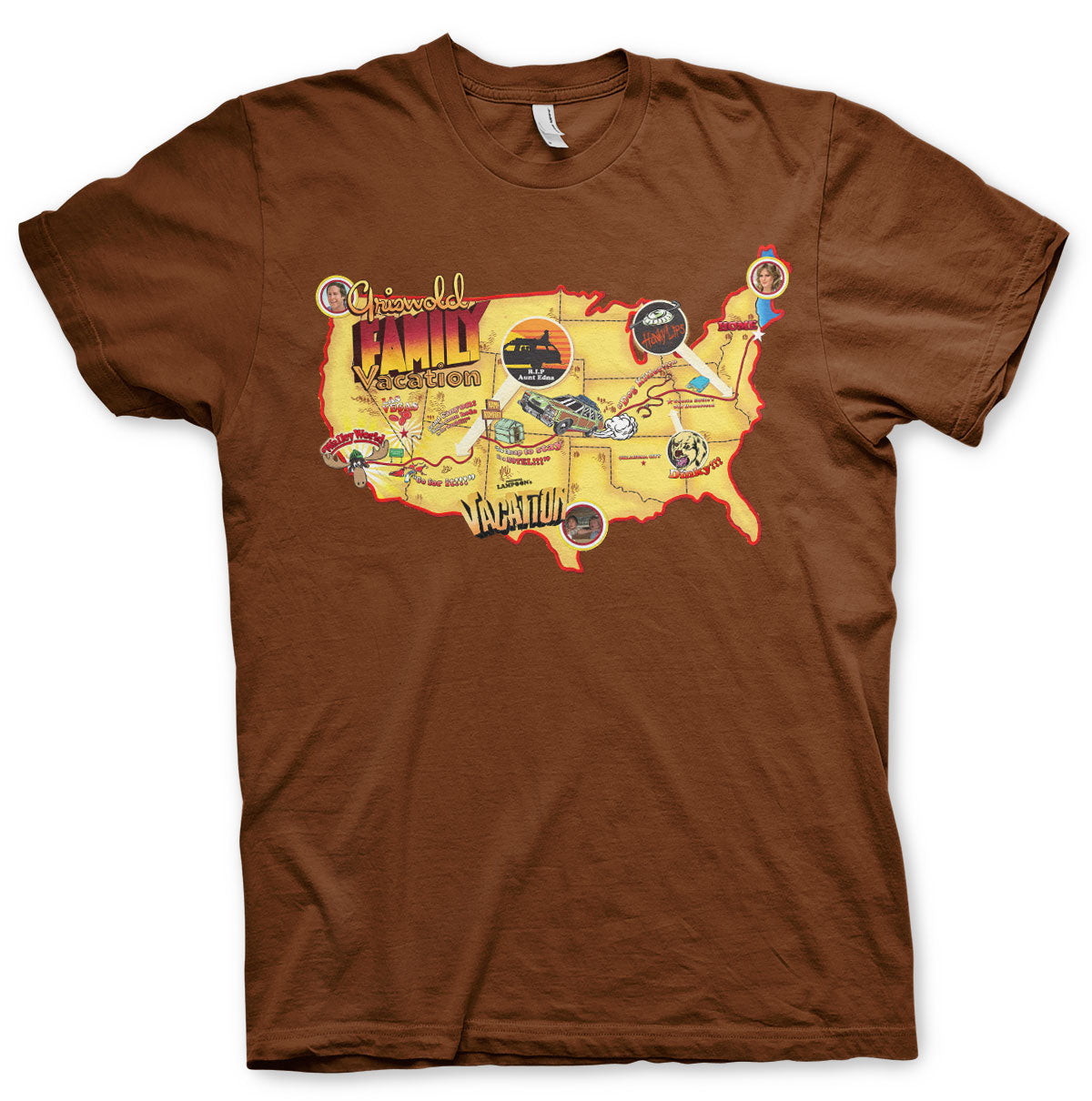Billede af Fars Fede Ferie, Fars Fede Ferie: Lampoon's Vacation Roadmap T-Shirt