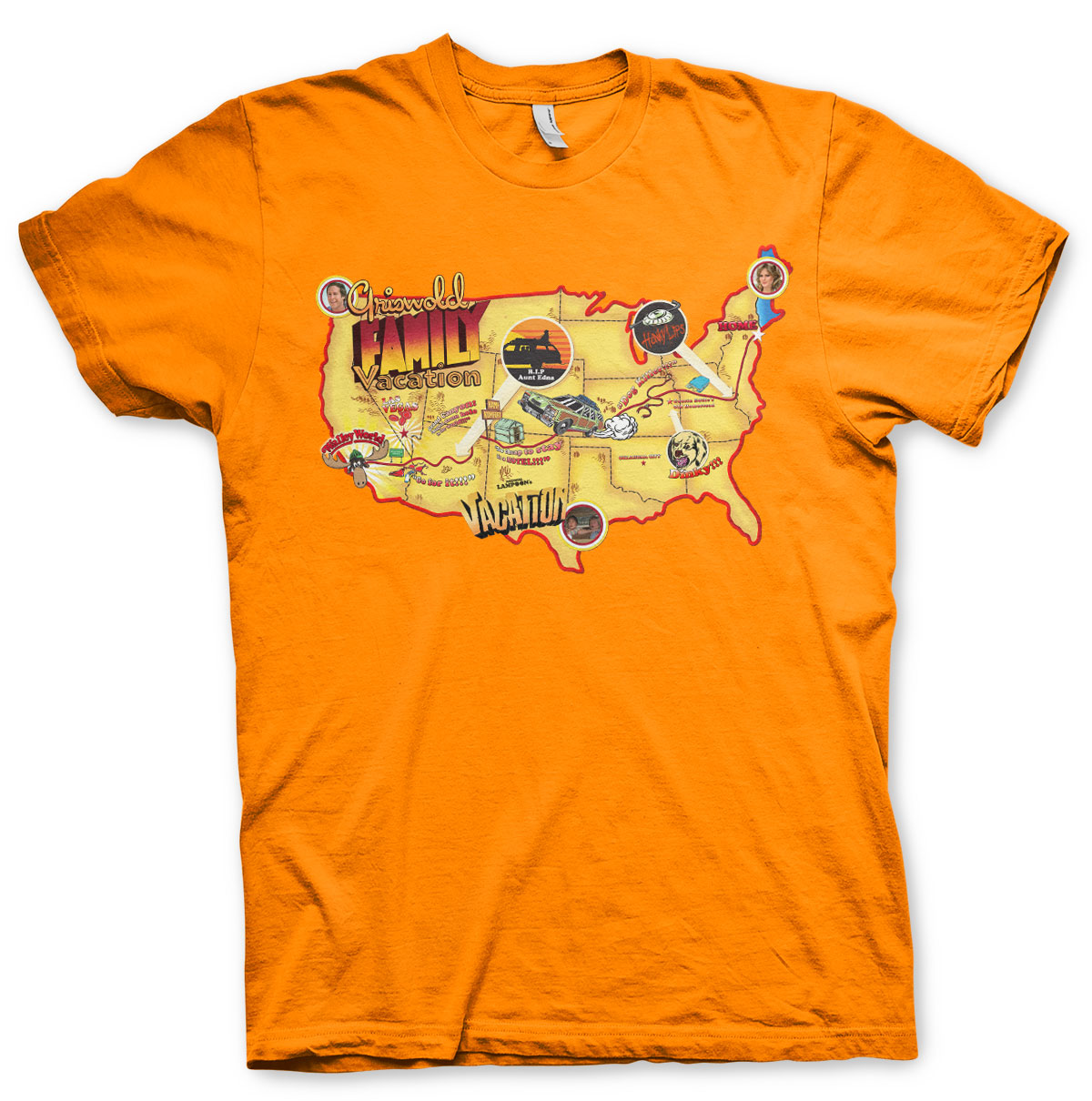 Billede af Fars Fede Ferie, Fars Fede Ferie: Lampoon's Vacation Roadmap T-Shirt