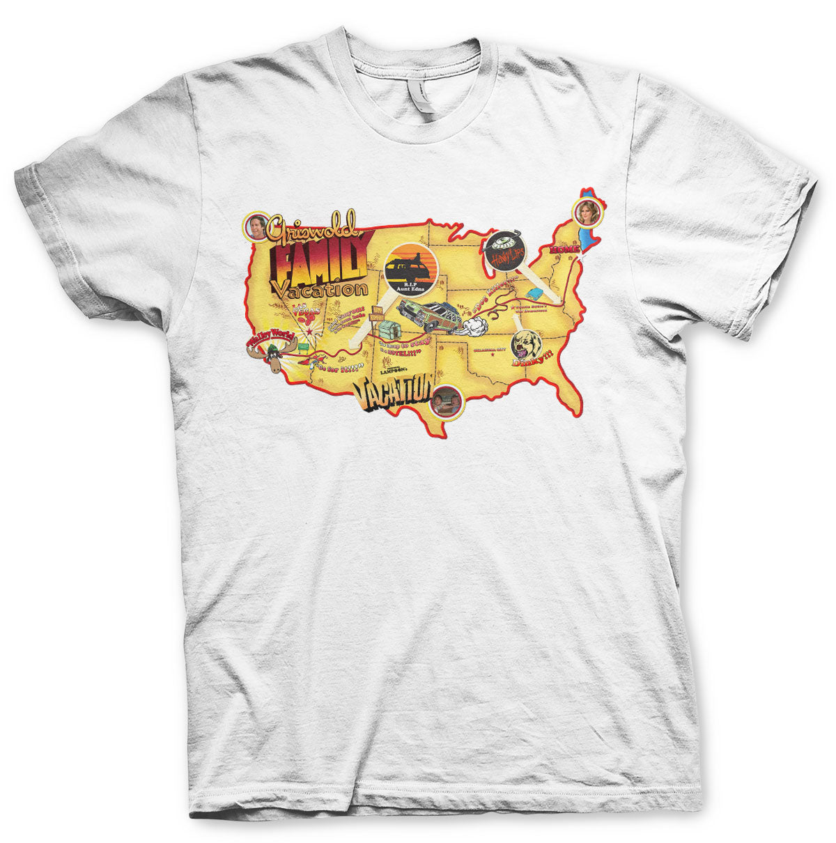 Billede af Fars Fede Ferie, Fars Fede Ferie: Lampoon's Vacation Roadmap T-Shirt