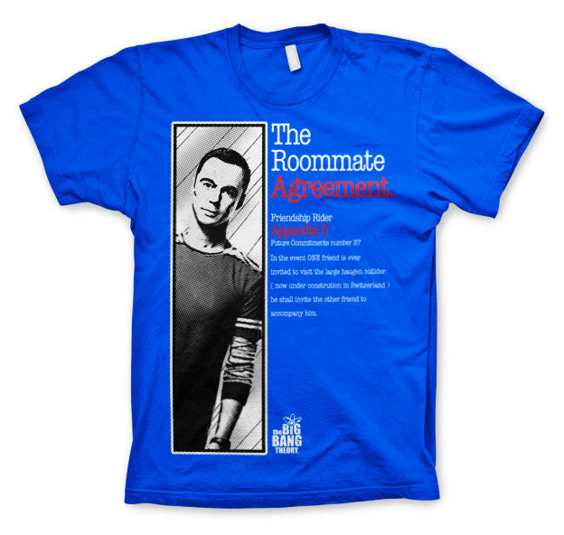 Billede af The Big Bang Theory, The Roommate Agreement T-Shirt