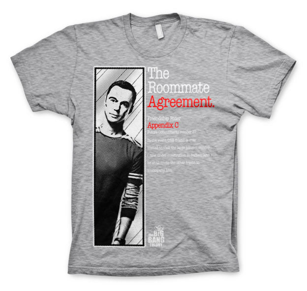 Billede af The Big Bang Theory, The Roommate Agreement T-Shirt