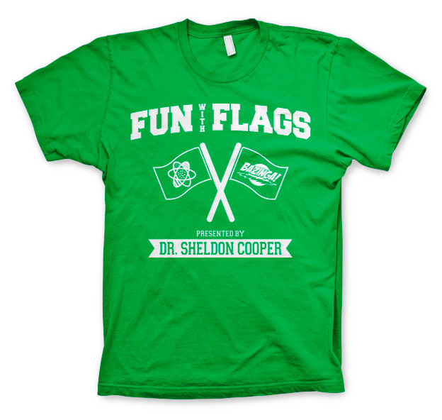 Billede af The Big Bang Theory, Fun With Flags T-Shirt