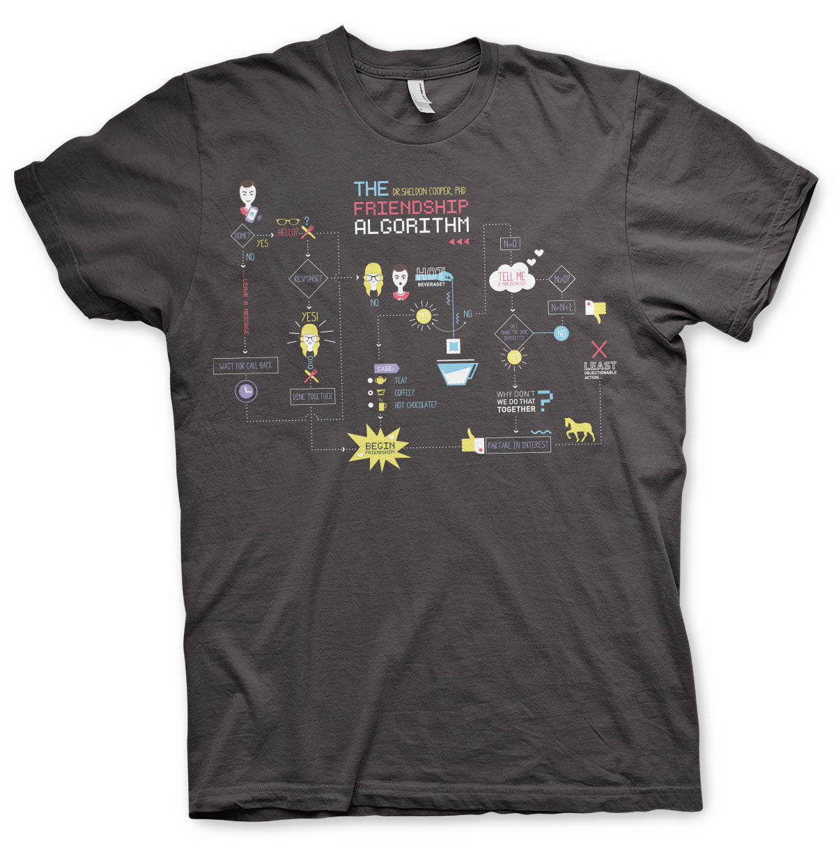 Billede af The Big Bang Theory, The Friendship Minions Algorithm T-Shirt