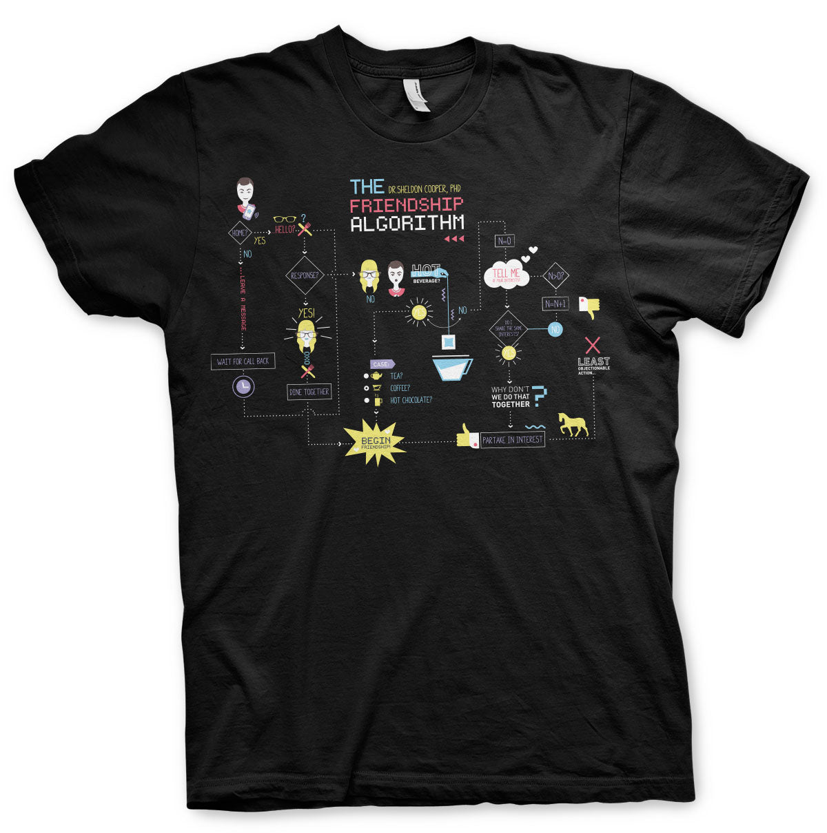 Billede af The Big Bang Theory, The Friendship Minions Algorithm T-Shirt