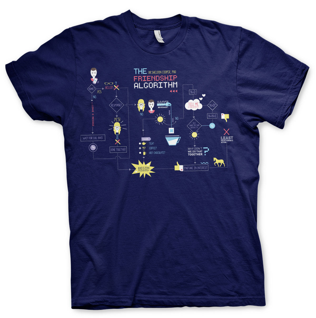 Billede af The Big Bang Theory, The Friendship Minions Algorithm T-Shirt