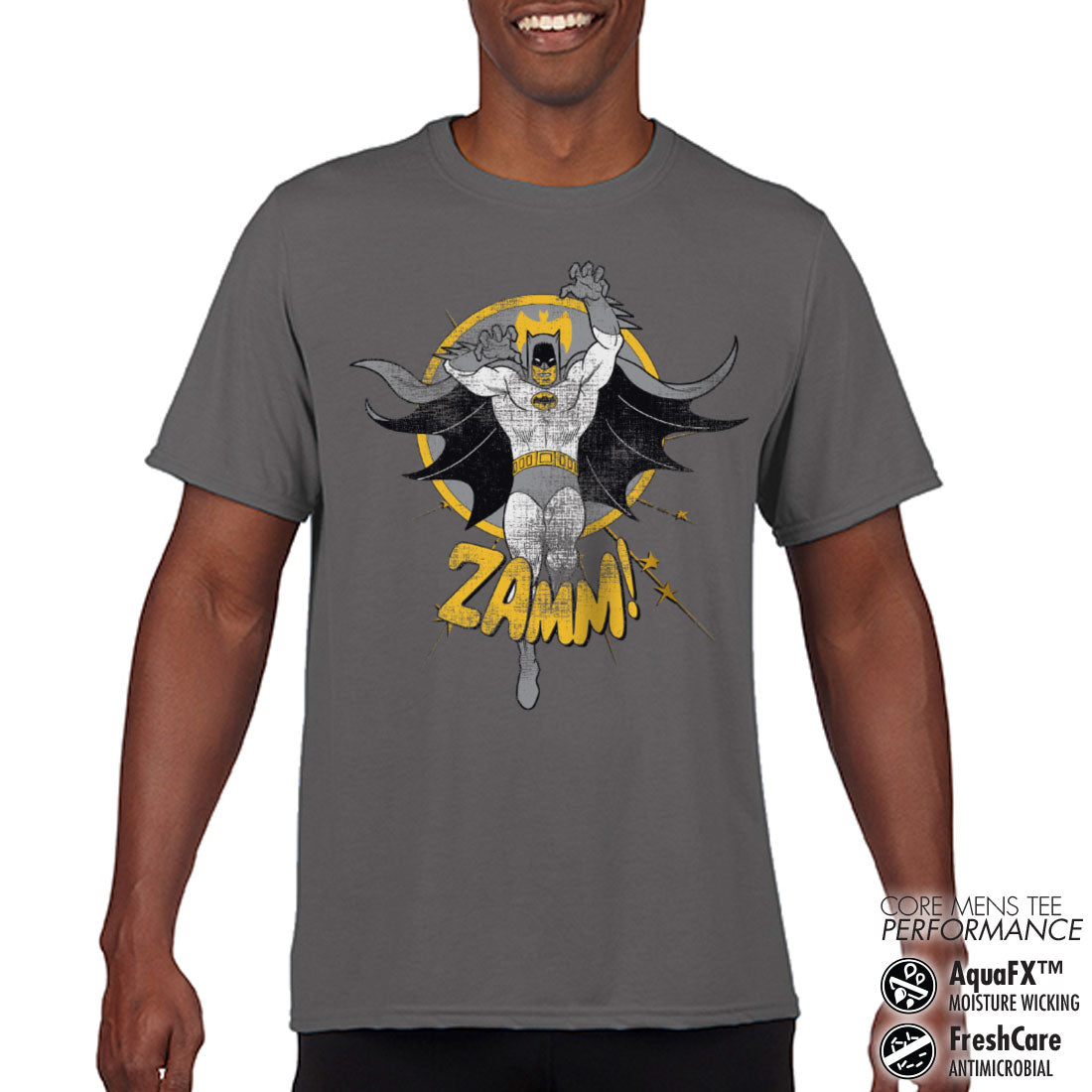 Billede af DC Comics, DC Comics: Batman Retro - Batman Zamm! Performance Mens T-Shirt