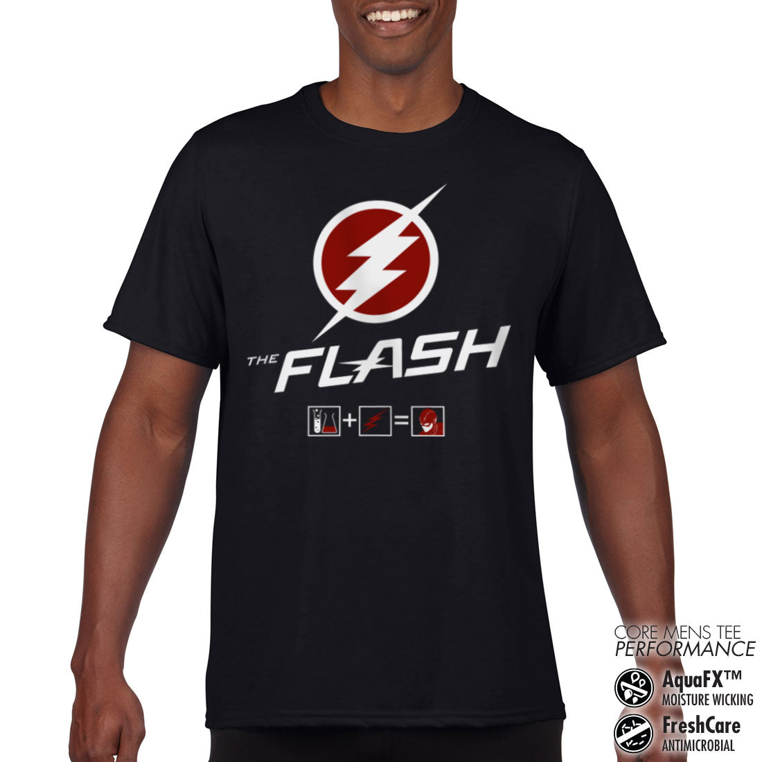Billede af DC Comics, DC Comics: The Flash Riddle Performance Mens T-Shirt