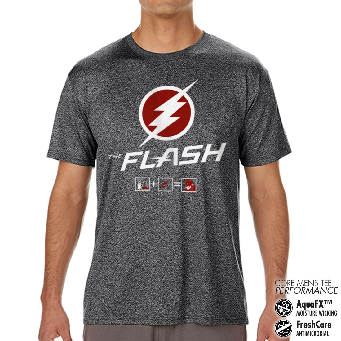 Billede af DC Comics, DC Comics: The Flash Riddle Performance Mens T-Shirt