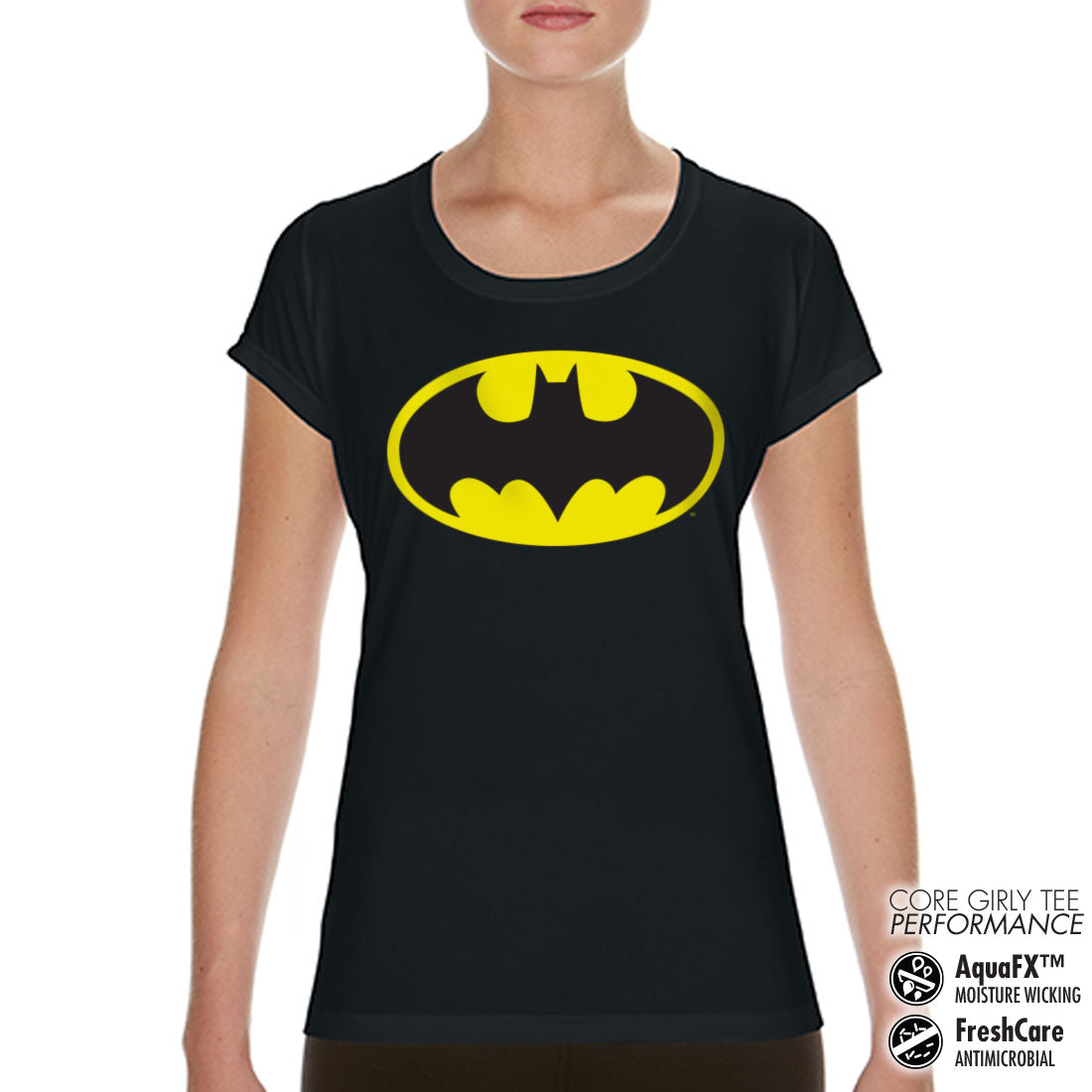 Billede af DC Comics, DC Comics: Batman Signal Performance T-Shirt (Kvinder)