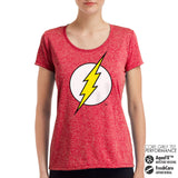 Billede af DC Comics, DC Comics: The Flash Emblem Performance T-shirt (Kvinder)