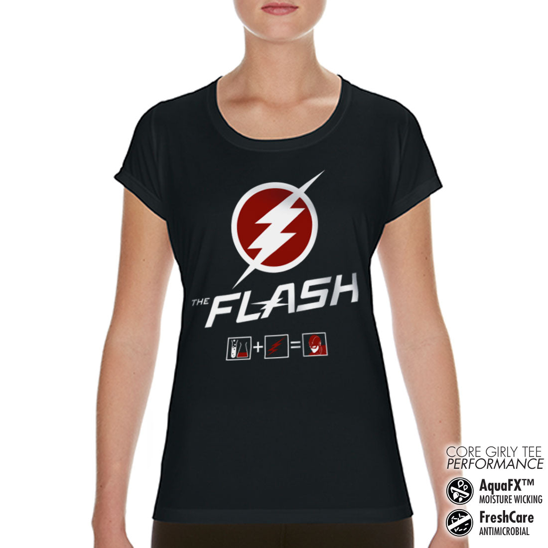 Billede af DC Comics, DC Comics: The Flash Riddle Performance T-Shirt (Kvinder)