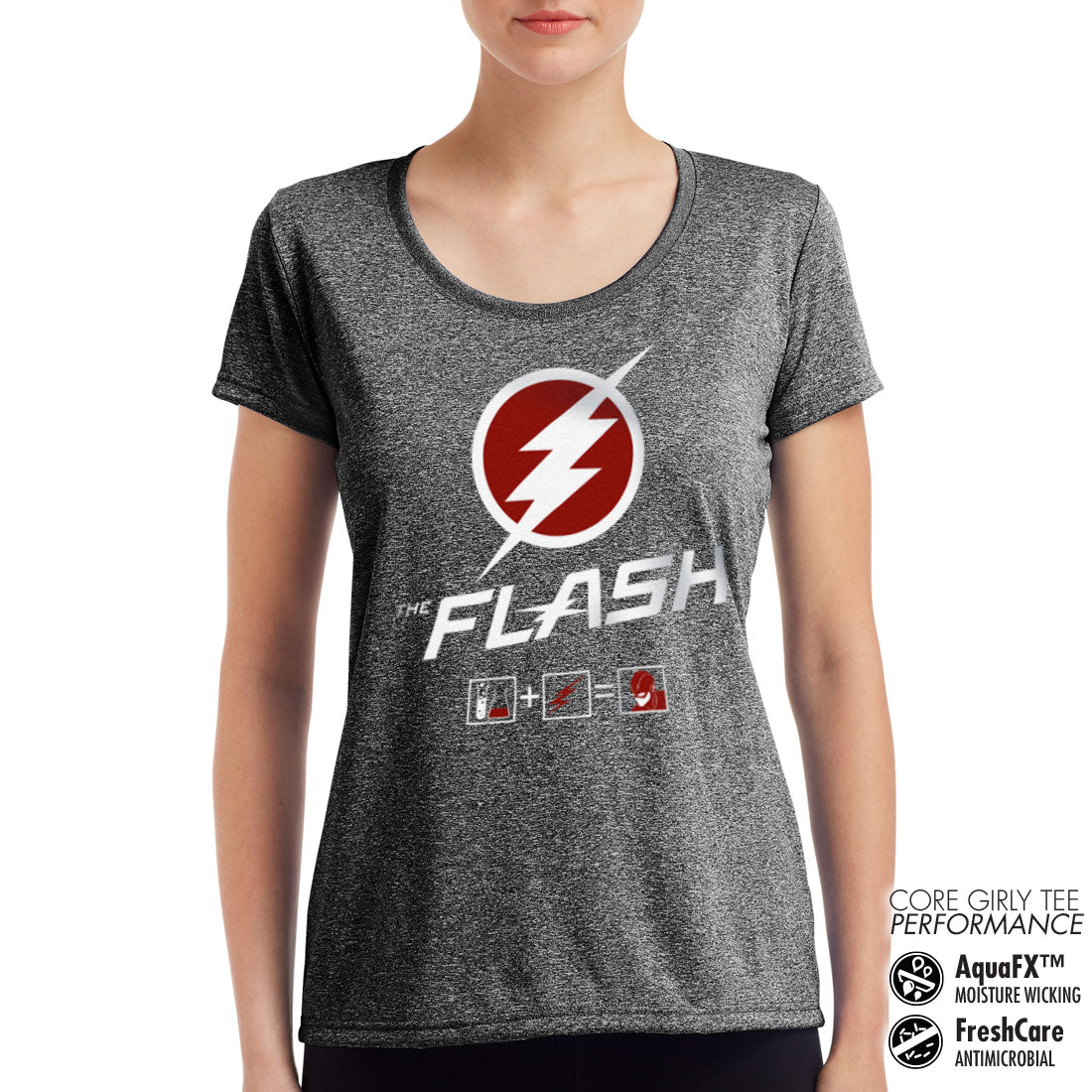 Billede af DC Comics, DC Comics: The Flash Riddle Performance T-Shirt (Kvinder)