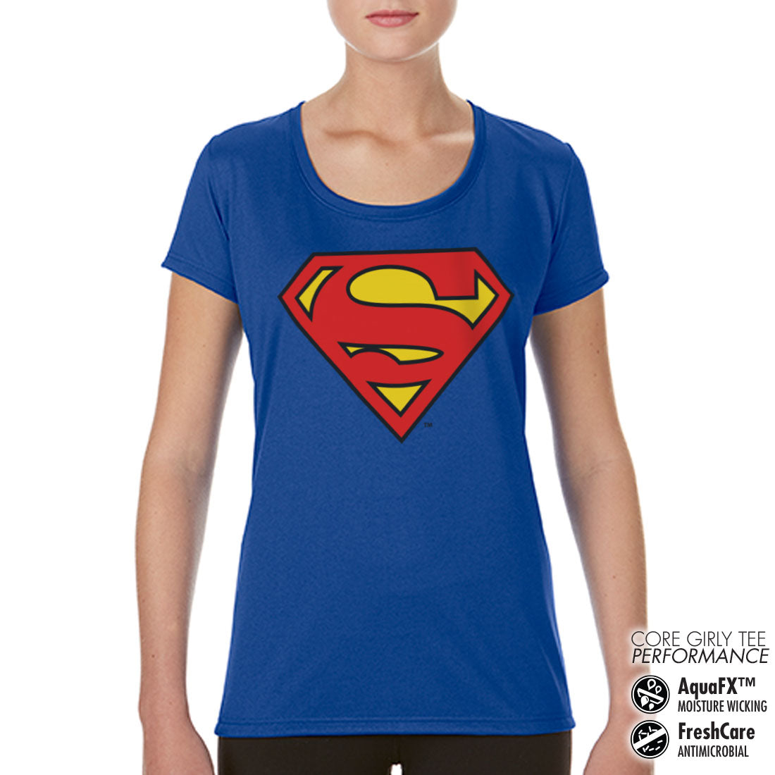 Billede af Superman, Superman: Shield Performance T-Shirt (Kvinder)