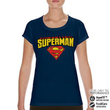 Billede af Superman, Superman: Blockletter Logo Performance T-Shirt (Kvinder)