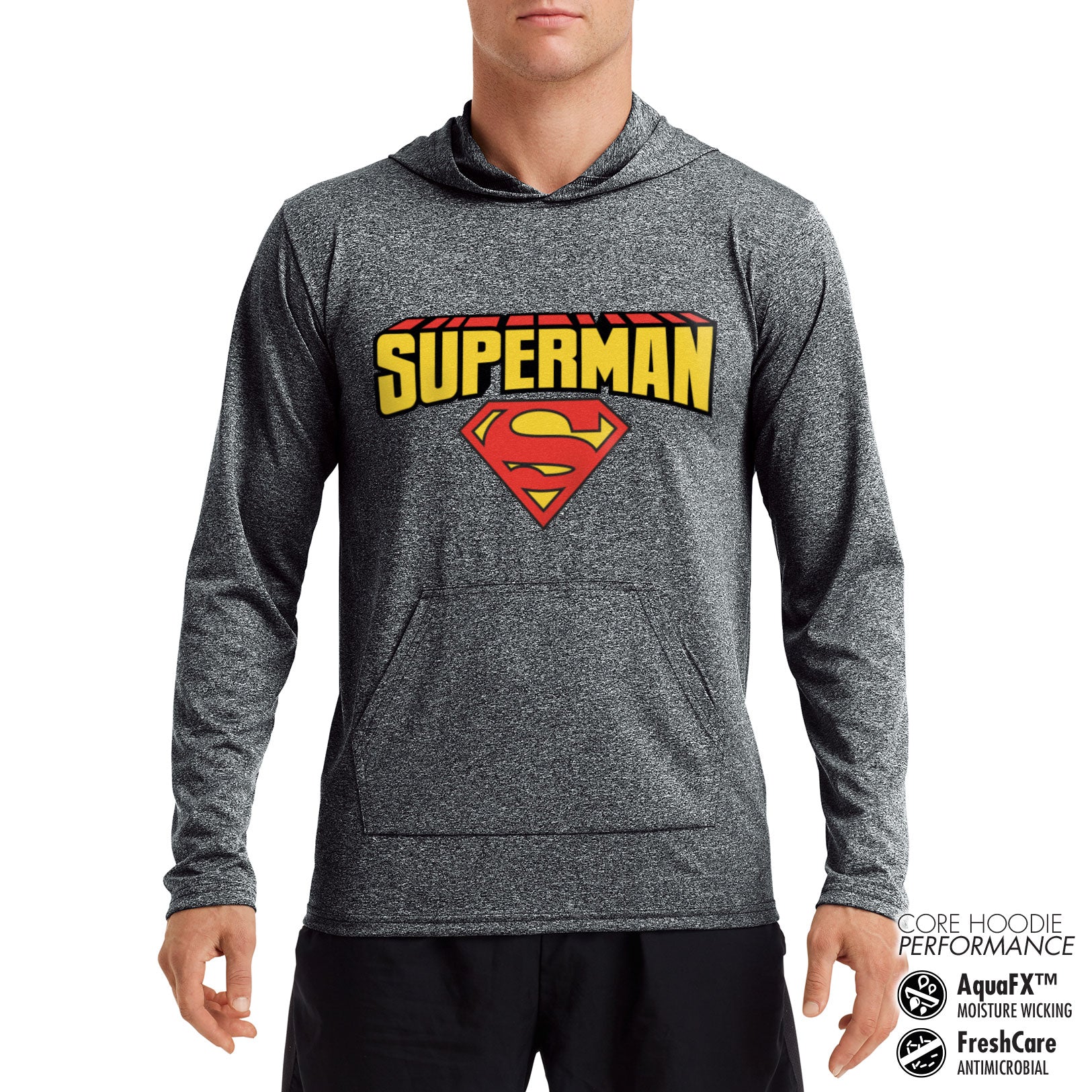 Billede af Superman, Superman: Blockletter Logo Performance Hoodie