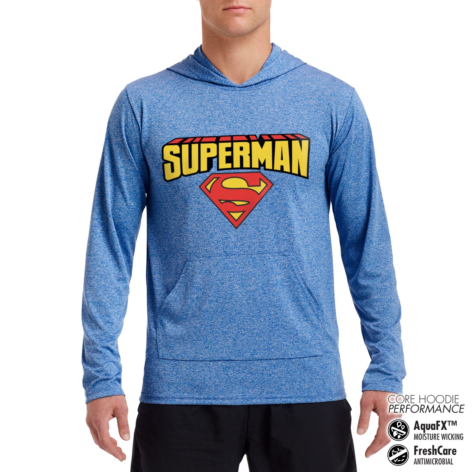 Billede af Superman, Superman: Blockletter Logo Performance Hoodie