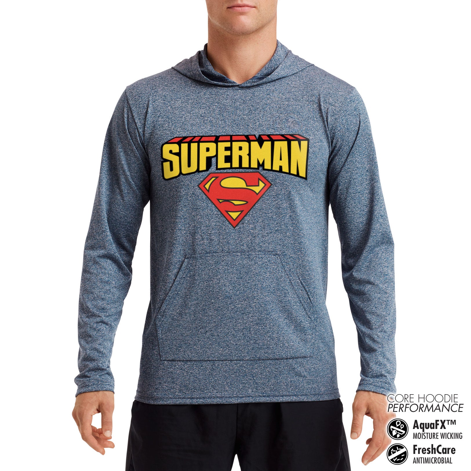Billede af Superman, Superman: Blockletter Logo Performance Hoodie