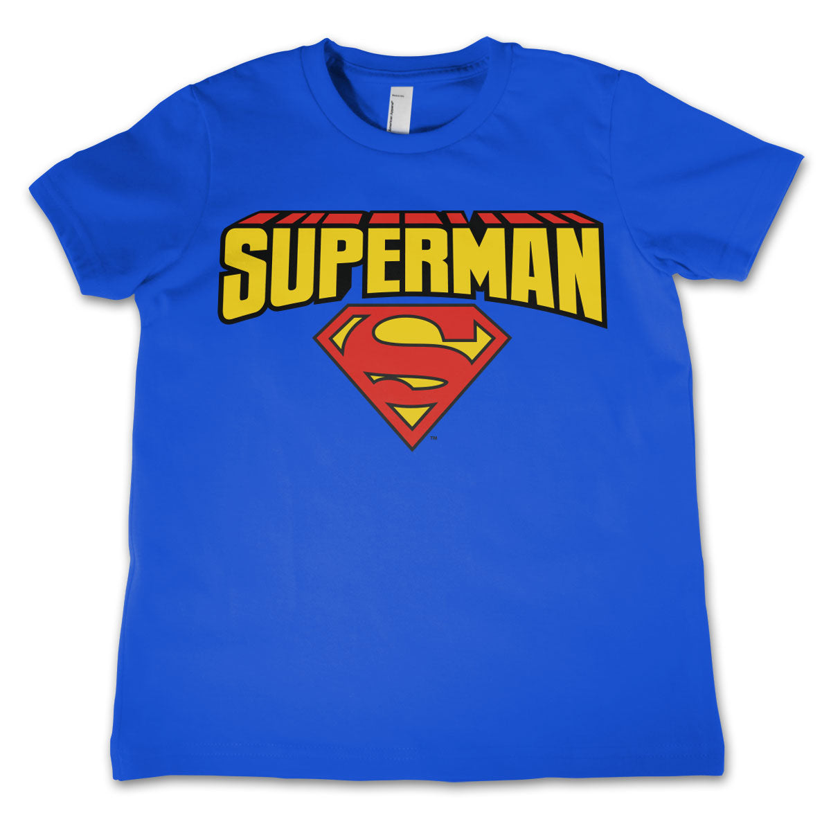 Billede af Superman, Superman: Blockletter Logo T-Shirt (Børn)