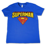 Billede af Superman, Superman: Blockletter Logo T-Shirt (Børn)