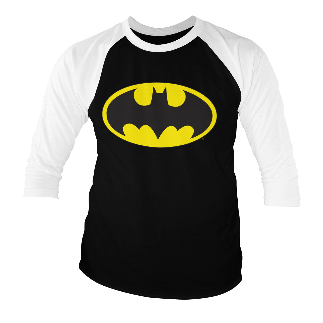 Billede af DC Comics, DC Comics: Batman Signal Logo Raglan 3/4 Sleeve T-Shirt