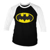 Billede af DC Comics, DC Comics: Batman Signal Logo Raglan 3/4 Sleeve T-Shirt