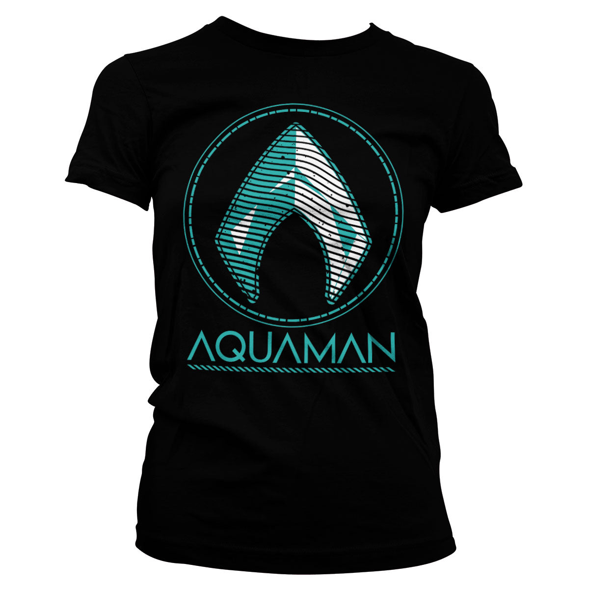 Billede af Aquaman, Aquaman: Distressed Shield T-Shirt (Kvinder)