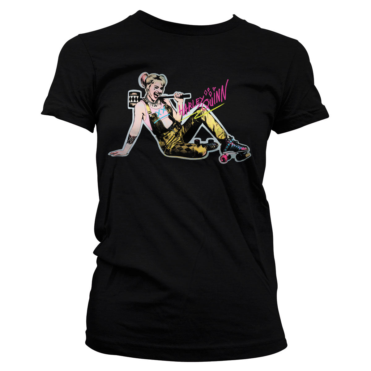 Billede af Birds of Prey, Birds of Prey: Harley Quinn Roller Skates T-Shirt (Kvinder)