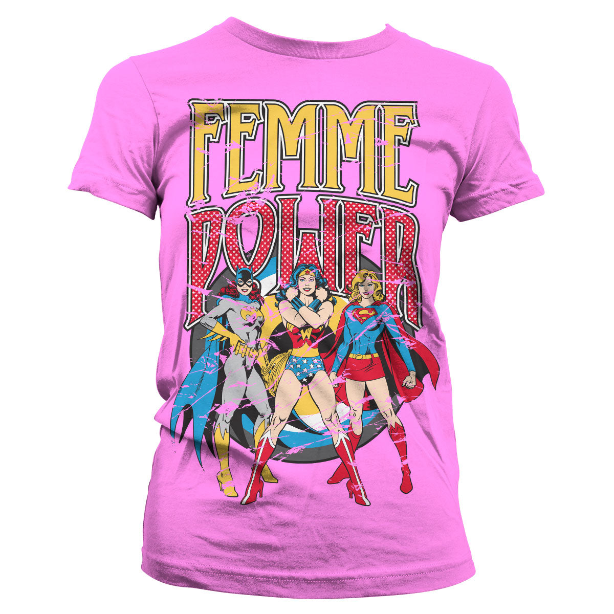Billede af DC Comics, DC Comics: Femme Power T-Shirt (Kvinder)