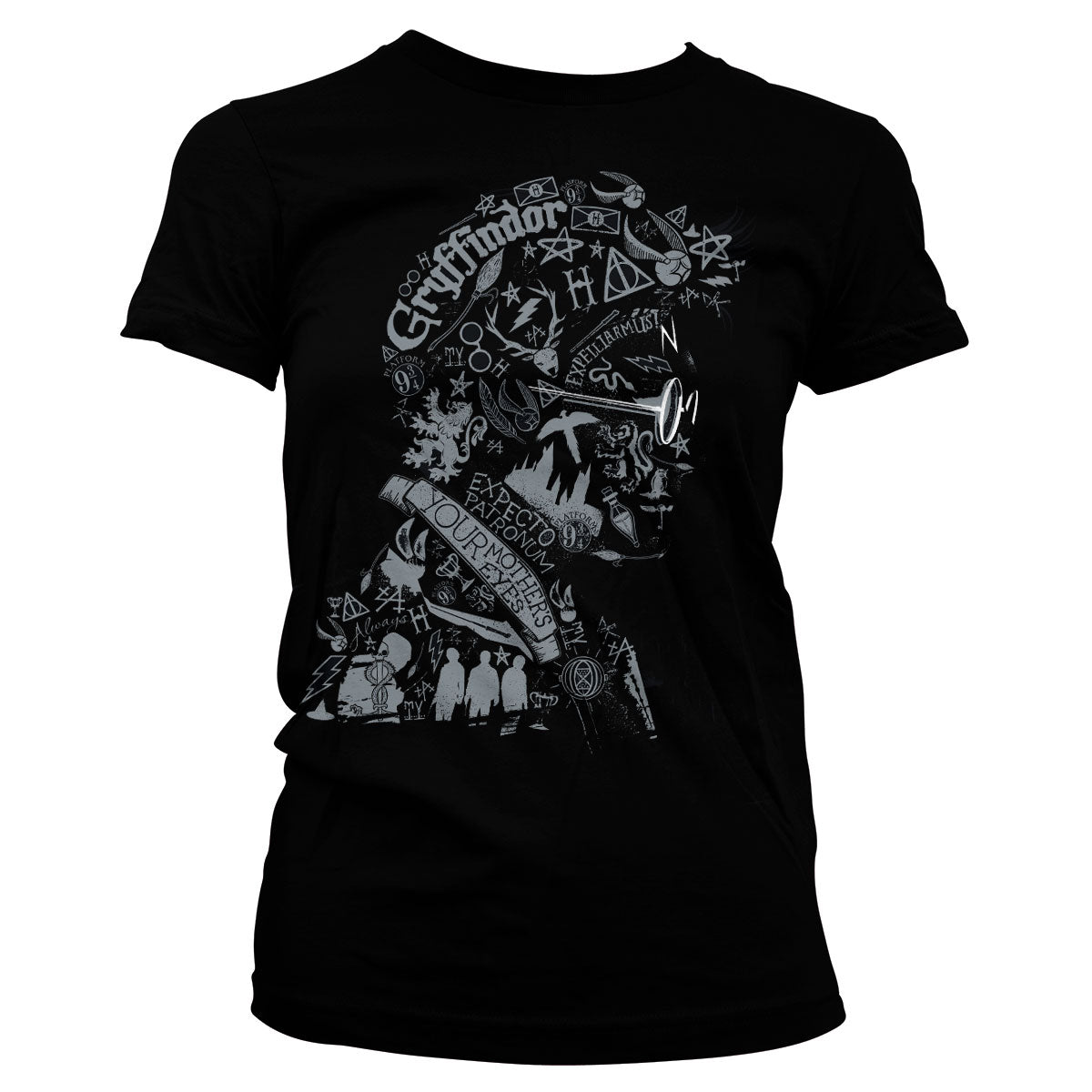 Billede af Harry Potter, Harry Potter: Wordings and Symbols T-Shirt (Kvinder)