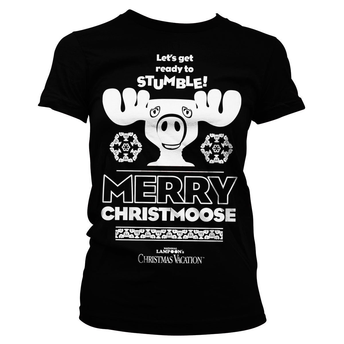 Billede af Fars Fede Ferie, Fars Fede Ferie: Merry Christmoose T-Shirt (Kvinder)