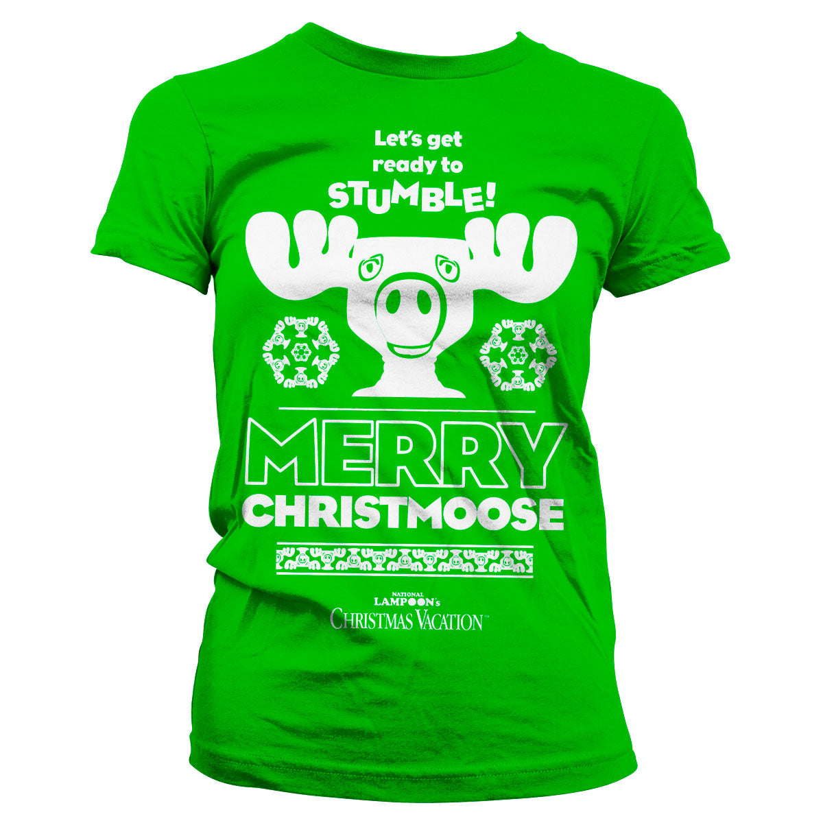 Billede af Fars Fede Ferie, Fars Fede Ferie: Merry Christmoose T-Shirt (Kvinder)