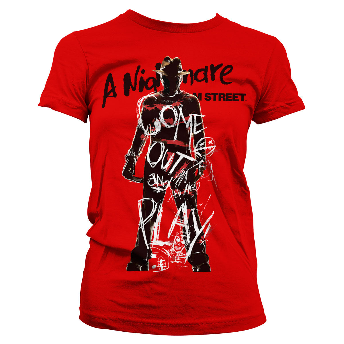 Billede af A Nightmare On Elm Street, A Nightmare On Elm Street: Come Out And Play T-Shirt (Kvinder)