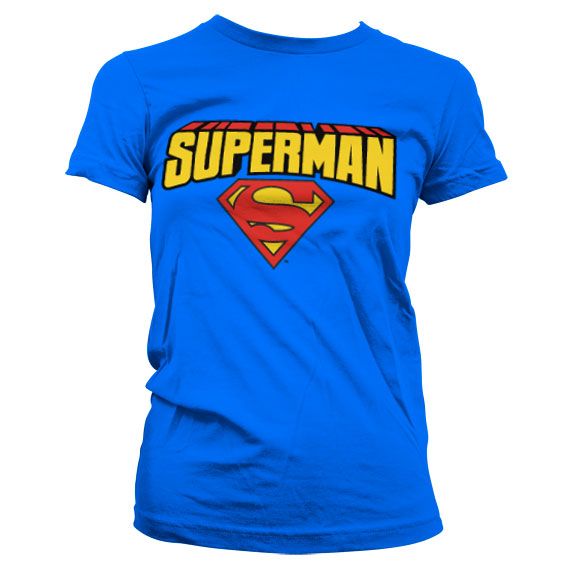Billede af Superman, Superman: Blockletter Logo T-shirt (Kvinder)