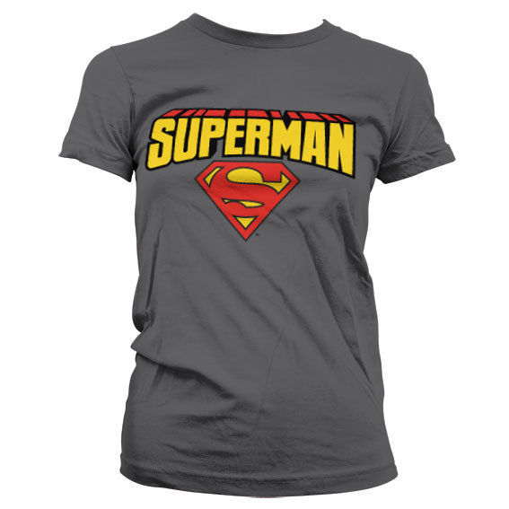 Billede af Superman, Superman: Blockletter Logo T-shirt (Kvinder)