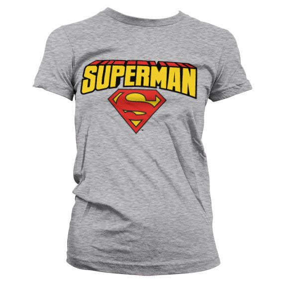 Billede af Superman, Superman: Blockletter Logo T-shirt (Kvinder)
