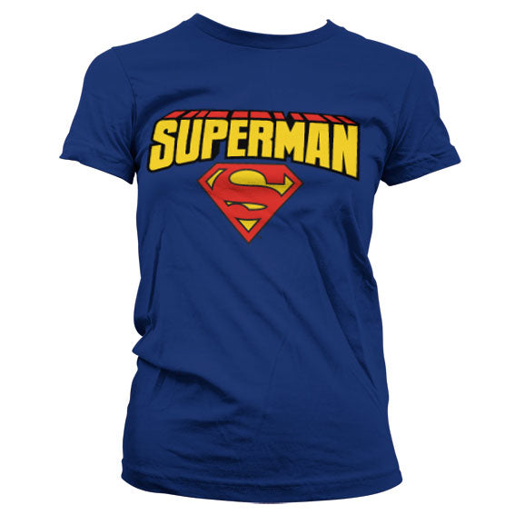 Billede af Superman, Superman: Blockletter Logo T-shirt (Kvinder)