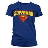 Billede af Superman, Superman: Blockletter Logo T-shirt (Kvinder)