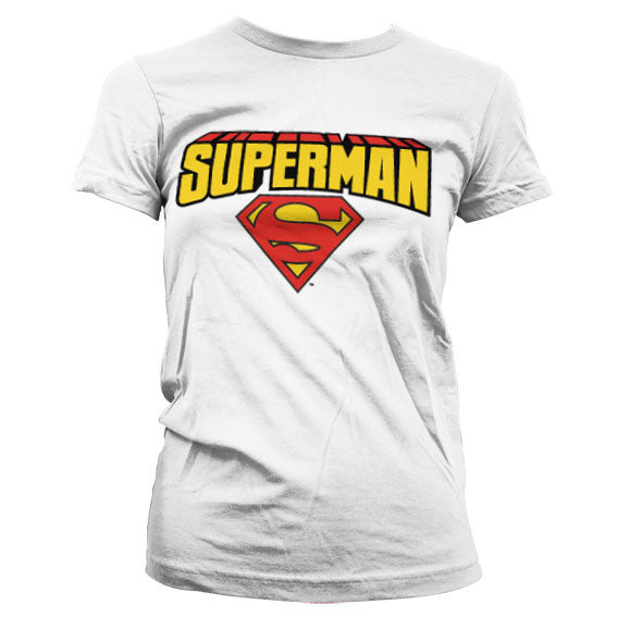 Billede af Superman, Superman: Blockletter Logo T-shirt (Kvinder)