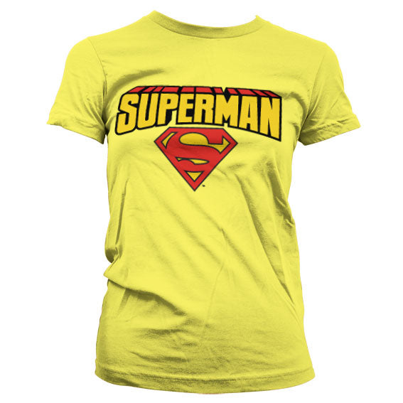 Billede af Superman, Superman: Blockletter Logo T-shirt (Kvinder)